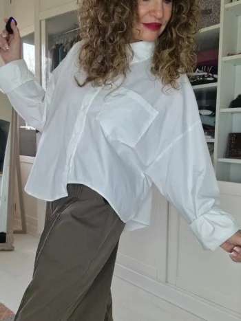 Camisa corta/larga blanca
