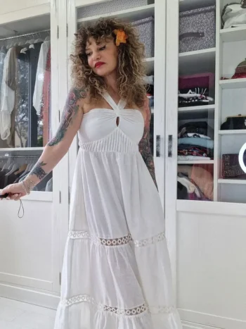 Vestido largo algodón PITICUITI