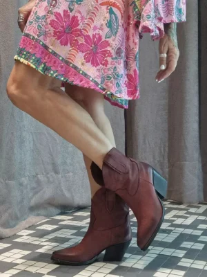 Bota tejana burdeos KALI SHOES