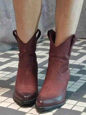 Bota tejana burdeos KALI SHOES