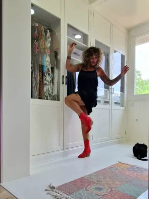 Bota tejana roja KEKO IBIZA