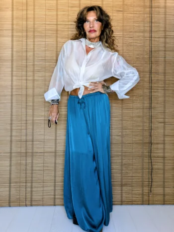 Pantalón palazzo satén