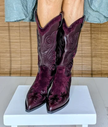Botas cowboy Burdeos