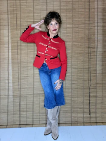 Chaqueta Militar Roja